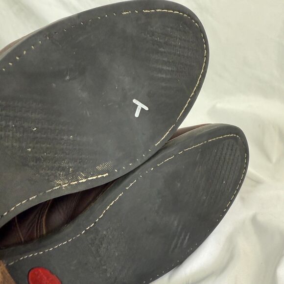 Vintage Durango Mens Full Leather Packer Boots Brown Red Size 11 EE WIDE Cowboy - Picture 11 of 12